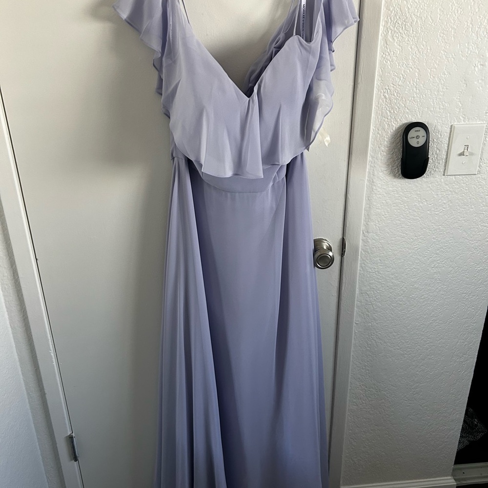 Mori Lee Bridesmaid Dress Violet 21509 US Size 16 NWT